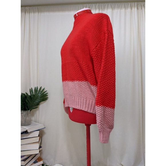 🍑GAP Women Sweater Knit Pullover Crew Neck Fall Winter Colorblock SMALL(4-6) - Picture 11 of 11